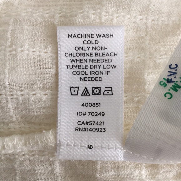 LOFT Textured Embroidered 100% Cotton Flowy Peasant Top, sz Medium - Picture 9 of 14